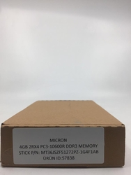 Micron - İkinci El MICRON 4GB 2RX4 PC3-10600R DDR3 MEMORY STICK P/N: MT36JSZF51272PZ-1G4F1AB
