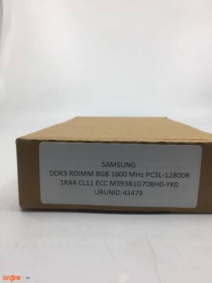 SAMSUNG 8GB DDR3 PC3L12800R REG ECC RAM M393B1G70BH0-YK0 - 2