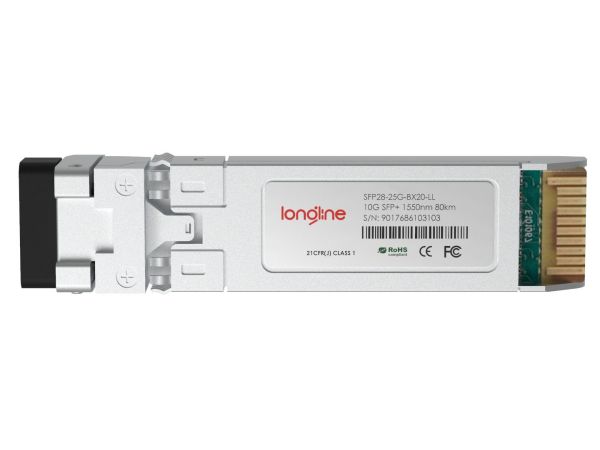 Intel Compatible 25GBASE SFP28 1270nm-TX/1330nm-RX 20km DOM Simplex LC SMF Optical Transceiver Module - 2