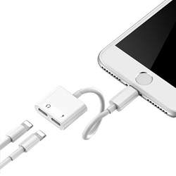 LONGLINE - iphone 7 8 X Plus Lightning Kulaklık Şarj Çevirici Dönüştürücü Adaptör Aux Kablosu Şarz Çevirm