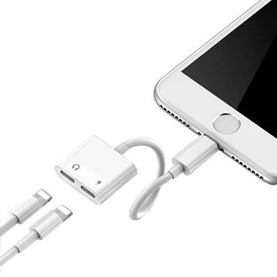 iphone 7 8 X Plus Lightning Kulaklık Şarj Çevirici Dönüştürücü Adaptör Aux Kablosu Şarz Çevirm - 1