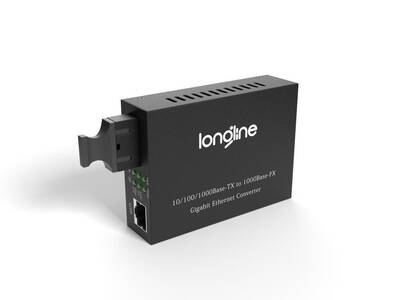 Longline 10/100/1000M 1490/1550nm WDM BiDi 60Km SC Media Converter - 2
