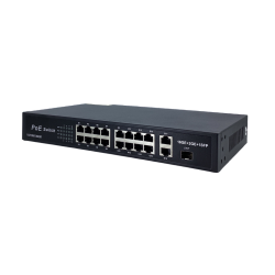 Longline 16 Port Gigabit PoE Switch | 2 Uplink 100/1000Mb + 2 SFP | 250W - LONGLINE (1)