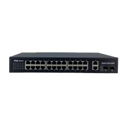 Longline 24 Port Gigabit PoE Switch | 4 Uplink + 4 SFP | L2 Managed | 370W - LONGLINE