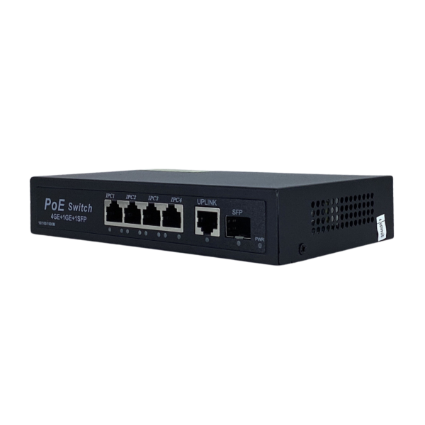 Longline 4 Port Gigabit PoE Switch | 1 Uplink Port - 2