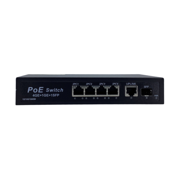 Longline 4 Port Gigabit PoE Switch | 1 Uplink Port - 1