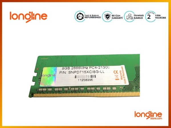 LONGLINE 8GB 1RX8 DDR4 UDIMM 2666MHZ ECC MEMORY