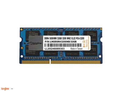 Longline 32GB DDR4 3200MHz Notebook Bellek CL22 PC4-21300 SO-DIMM LNGDDR43200NB/32GB