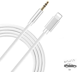 Longline iPhone Lightning To 3.5mm Jack Beyaz, İphone Aux Kablosu - Thumbnail