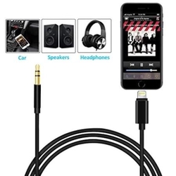 Longline iPhone Lightning To 3.5mm Jack Siyah Aux Kablo - Thumbnail