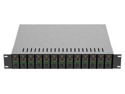 LONGLINE LNG-31/4-2A 13 slots with dual power,support 10/100M,10/100/1000M standalone Media Converter - LONGLINE