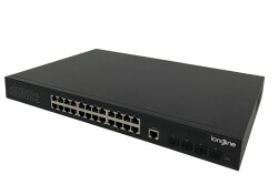 LONGLINE LNG-M3XF4GE24 24-Port Gigabit L3 Managed Industrial PoE+ Switch w/ 4x 10G SFP+ Uplinks - 3