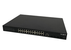 LONGLINE LNG-M3XF4GE24 24-Port Gigabit L3 Managed Industrial PoE+ Switch w/ 4x 10G SFP+ Uplinks - 5