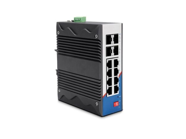 Longline LNG4IGF8GT-M 12-Port 10/100/1000 Mbps Yönetilebilir Endüstriyel Switch - 1