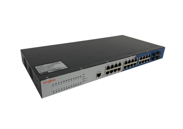 LONGLINE LNGIGF24GT-M 4×1000Base-X SFP slot+24×1000Base-T RJ45 port single power，AC220V with layer 3 Management no fans , support static routing RIP Endüstriyel Switch - 4