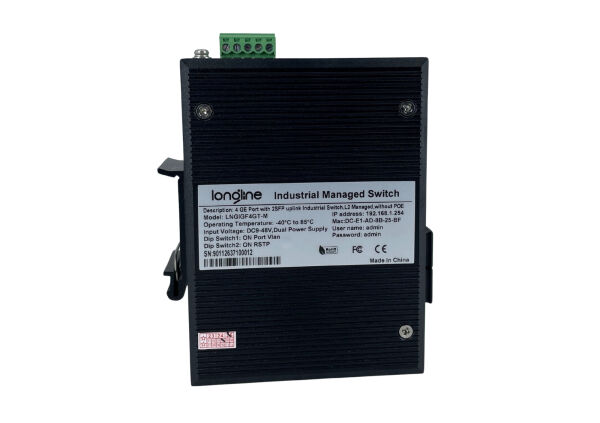 LONGLINE LNGIGF4GT-M 2×1000Base -X SFP port+4×1000Base-T RJ45 port ,dual power ,DC9-48V(redundancy) with Management Endüstriyel Switch - 4