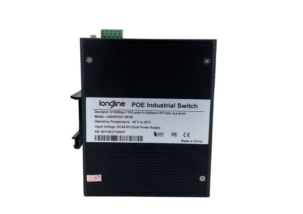 Longline LNGIGF8GT-8POE 10-Port 10/100/1000 Mbps Yönetilemeyen Endüstriyel PoE Switch - 2