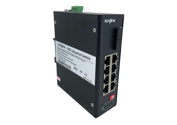 Longline LNGIGF8GT-8POE 10-Port 10/100/1000 Mbps Yönetilemeyen Endüstriyel PoE Switch - 1