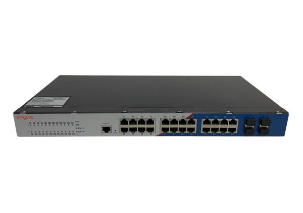 LONGLINE LNGIWF24GT-M 4×10GBase-X SFP+ slot+24×1000Base-T RJ45 port single power，AC220V with layer 3 Management no fans , support static routing RIP Endüstriyel Switch - 1