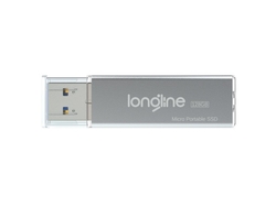 Longline Micro Portable 128GB Usb SSD Flash Bellek Gri 550/500Mb/Sn Okuma Yazma - Thumbnail