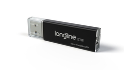 Longline Micro Portable 1TB Usb SSD Flash Bellek Siyah 550/500Mb/Sn Okuma Yazma - 1
