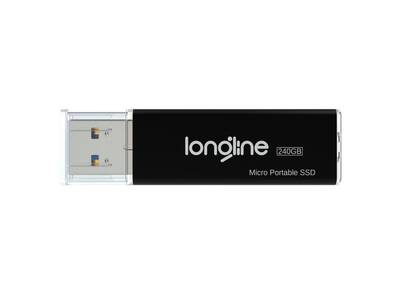 Longline Micro Portable 240GB Usb SSD Flash Bellek Siyah 550/500Mb/Sn Okuma Yazma