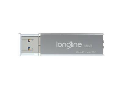 Longline Micro Portable 256GB Usb SSD Flash Bellek Gri 550/500Mb/Sn Okuma Yazma