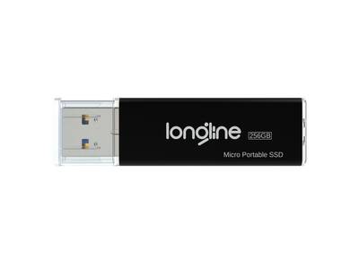 Longline Micro Portable 256GB Usb SSD Flash Bellek Siyah 550/500Mb/Sn Okuma Yazma - 2