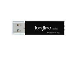 Longline Micro Portable 256GB Usb SSD Flash Bellek Siyah 550/500Mb/Sn Okuma Yazma - Thumbnail