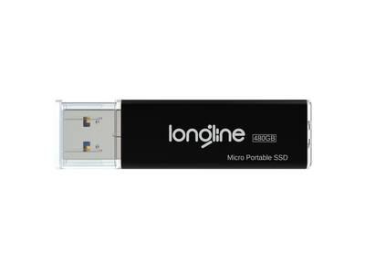 Longline Micro Portable 480GB Usb SSD Flash Bellek Siyah 550/500Mb/Sn Okuma Yazma