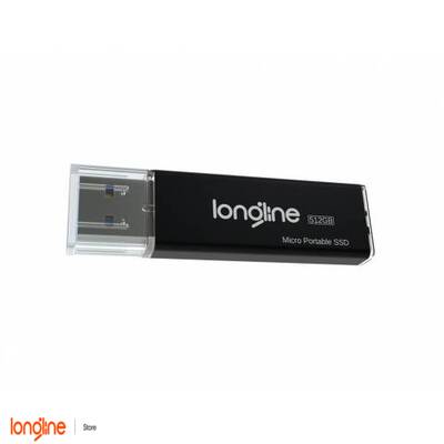 Longline Micro Portable 512GB Usb SSD Flash Bellek Gri 550/500Mb/Sn Okuma Yazma - 1