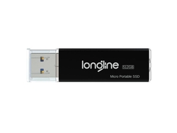 Longline Micro Portable 512GB Usb SSD Flash Bellek Siyah 550/500Mb/Sn Okuma Yazma - Thumbnail