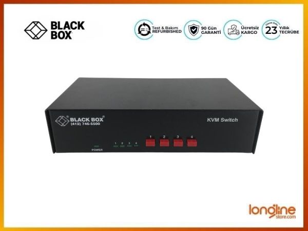 NOS Black Box KVM Switch SW731A 4-Port (5) DB25 Female for PC - 2