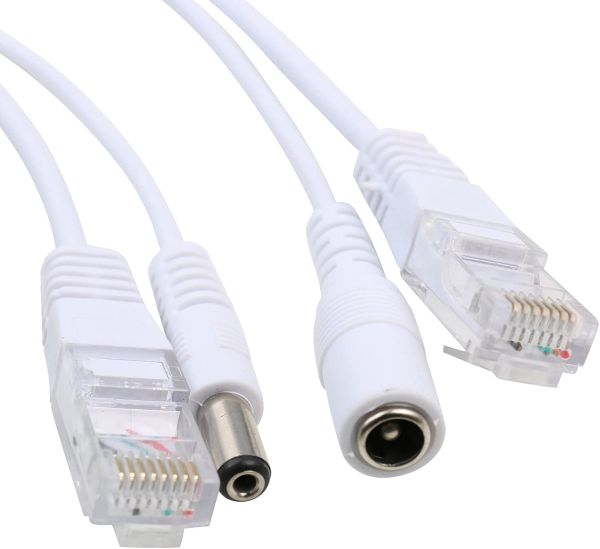 Passive Power Over Ethernet Adapter POE Cable Splitter Injector - 3