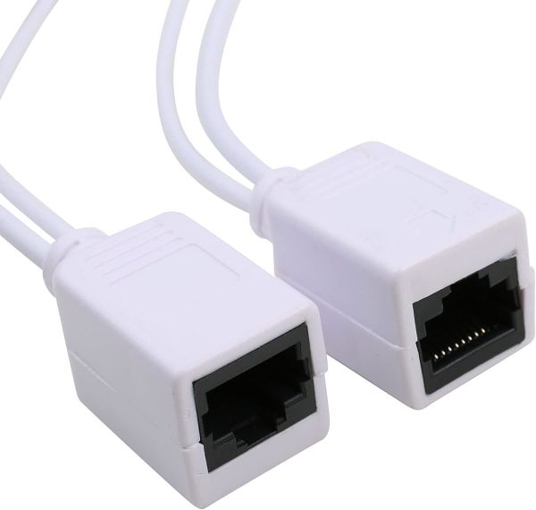 Passive Power Over Ethernet Adapter POE Cable Splitter Injector - 2