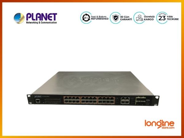 Planet 24Port Switch 802.3at PoE+4Port G TP/SFP - Switch - 3