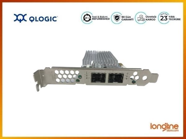 Qlogic QLE2672 16Gb Dual Port Fiber Channel Card Low Profile - 1