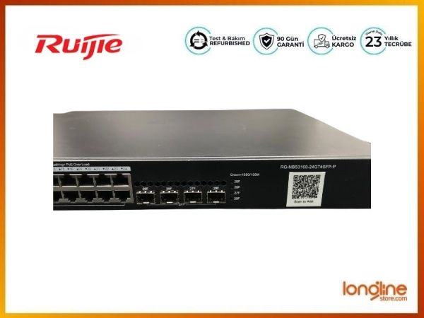 Ruijie RG-NBS3100-24GT4SFP-P 24 Port 10/100/1000 Mbps Gigabit Switch