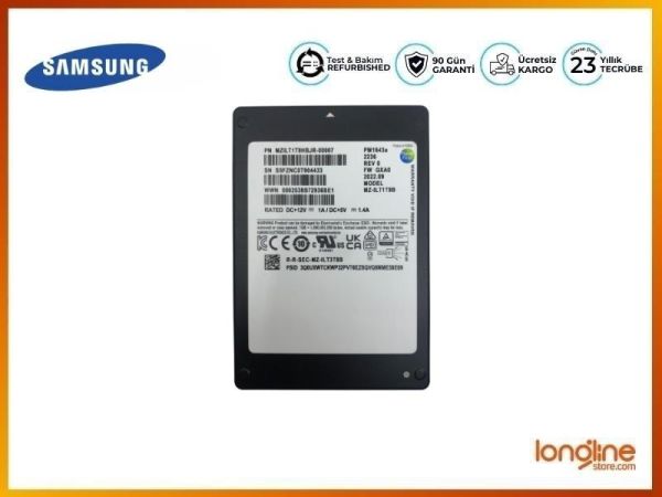 SAMSUNG 2.5 1.9TB SAS SSD PM1643A MZILT1T9HBJR