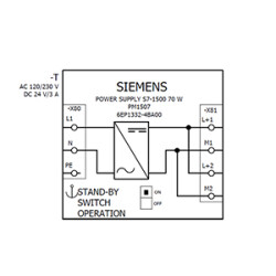 SIEMENS 6EP1332-4BA00 S7-1500 PM 1507 24V DC / 3A 1AC - 3