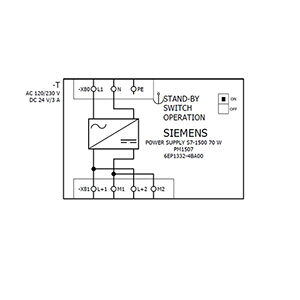 SIEMENS 6EP1332-4BA00 S7-1500 PM 1507 24V DC / 3A 1AC - 5