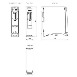 SIEMENS 6ES7155-5MU00-0CN0 SIMATIC ET 200MP, multi-fieldbus interface module IM 155-5 MF HF, PROFINET - 3
