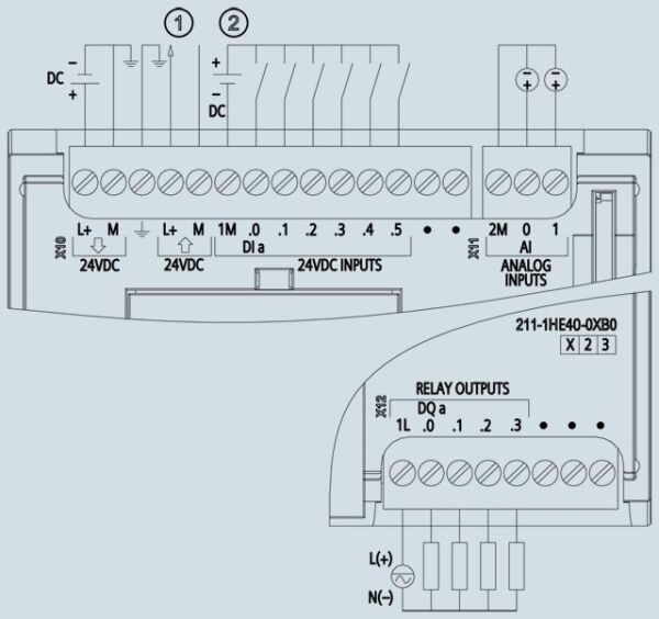 SIEMENS 6ES7211-1HE40-0XB0 /CPU 1211C, DC/DC/REL - 3