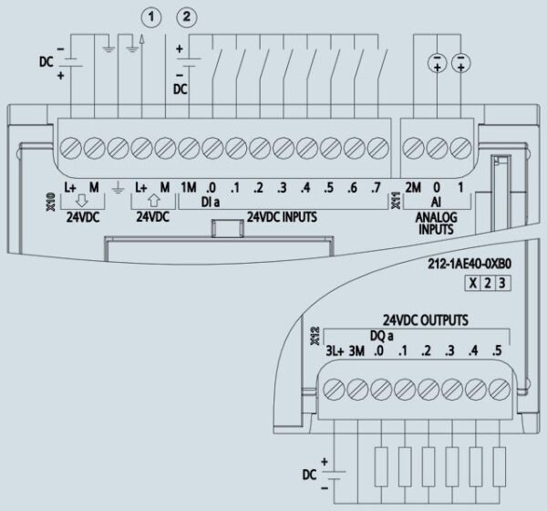 SIEMENS 6ES7212-1AE40-0XB0 /CPU 1212C ,DC/DC/DC - 3