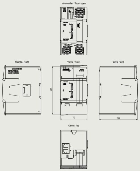 SIEMENS 6ES7212-1AG50-0XB0 S7-1200 G2 CPU 1212C DC/DC/DC (8DI 6DQ) - 3
