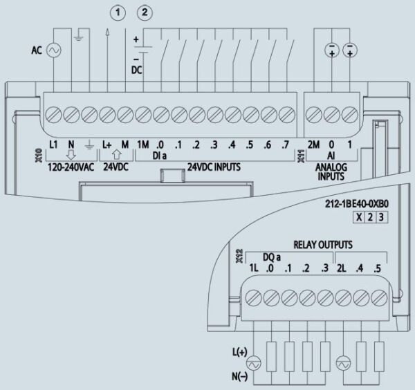 SIEMENS 6ES7212-1BE40-0XB0 /CPU 1212C, AC/DC/REL - 4