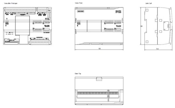 SIEMENS 6ES7215-1AG40-0XB0 S7-1200 CPU 1215C DC/DC/DC (14DI 10DQ 2AI) - 3