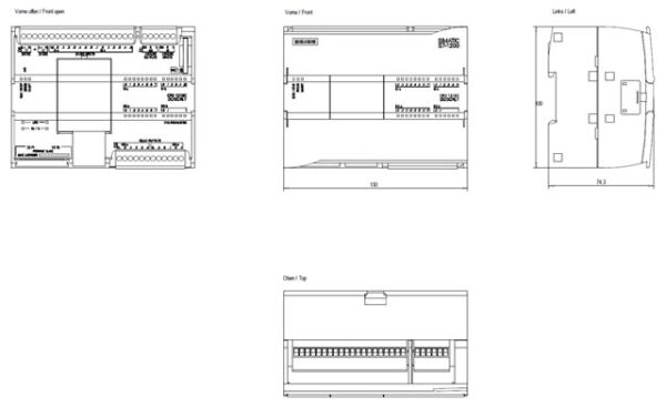 SIEMENS 6ES7215-1HG40-0XB0 S7-1200 CPU 1215C DC/DC/RELAY (14DI 10DQ 2AI 2AQ) - 3