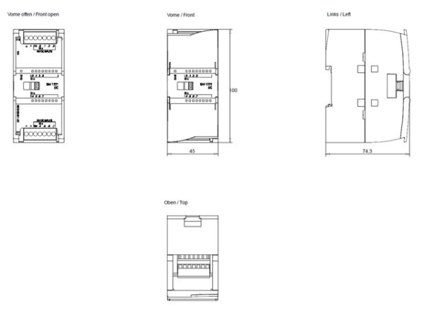 SIEMENS 6ES7221-1BF32-0XB0 S7-1200 DI 8 x 24V DC SM 1221 - 3