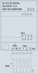 SIEMENS 6ES7222-1AD30-0XB0 S7-1200 DQ x 4 5V DC 0.1A SB 1222 - 4